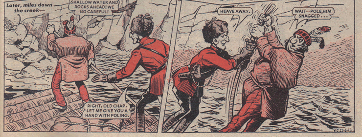 Artwork from Lord of the Yukon. The Victor issue 644.' © D.C. Thomson Co. Ltd.